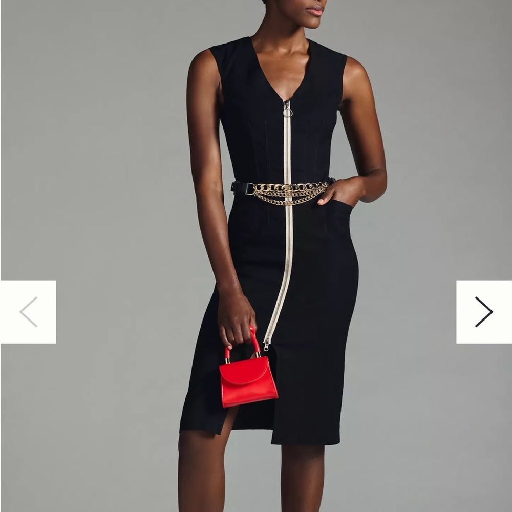 By Anthropologie Maeve Zip-Up Pencil Dress Size 2 Price $175 great conditions